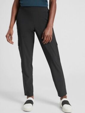 Athleta Chelsea Cargo Lines Stretch Pants - Black